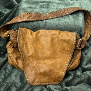 Kooba Brown Leather Studded Bag